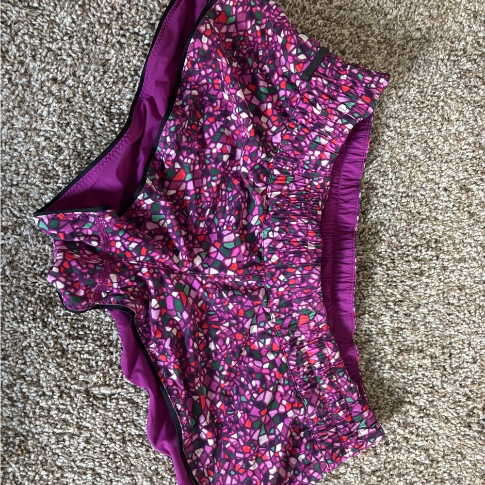 lululemon athletica Purple Mosaic Athletic Shorts